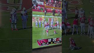 San Francisco Forty Niners Mitch Wishknowsky hits first career field goal [upl. by Yoshiko]