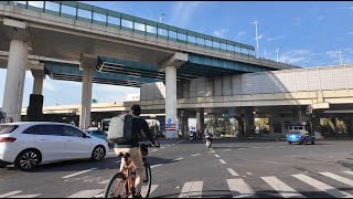 Huaihai Road Cycling Shanghai Hongqiao Railway Station｜Tour Shanghai City 4K｜Hongqiao Road [upl. by Hairehcaz516]