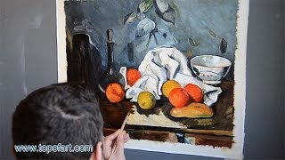 Art Reproduction Paul Cezanne  Still Life with Fruit HandPainted Oil Painting [upl. by Ahsielat]