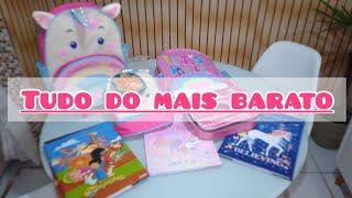 Material escolar das minhas filhas tudo do mais barato [upl. by Luther]