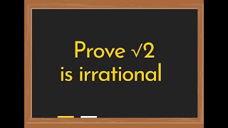 Prove sqrt2 is irrational [upl. by Stern]