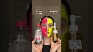 Micellar Water vs Cleansing Oil makeup makeupremover [upl. by Nilekcaj]