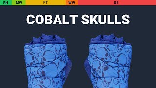 Hand Wraps Cobalt Skulls  Skin Float And Wear Preview [upl. by Ribak554]