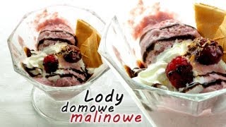 Domowe Lody Malinowe  smaczneprzepisypl [upl. by Shinberg]