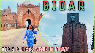 BIDAR FORT  TOP 5 PLACES TO VISIT IN BIDAR  OTHER TOURIST PLACES IN BIDAR [upl. by Nnanaej]