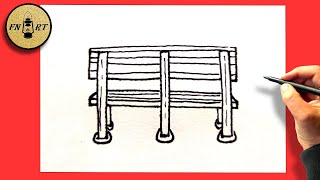 How to draw a bench from the back [upl. by Sellig]