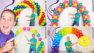 4 IDEAS 🤩 ARCO DE GLOBOS 😍 Guirnalda de globos Decoración con globos  Gustavo gg [upl. by Thgiled830]