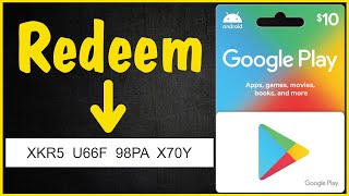 How to Redeem a Google Play Gift Card Code  Using Android Phone App or Website [upl. by El]