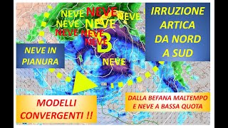 METEO  SCENARI DA FAVOLA IN TUTTI I MODELLI  GENNAIO ARTICO FREDDO E NEVOSO FINO AL PIANO [upl. by Joane733]