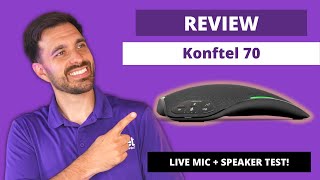 Konftel 70 Review  Large Wireless Bluetooth Speakerphone LIVE MIC  SPEAKER TEST [upl. by Issie412]