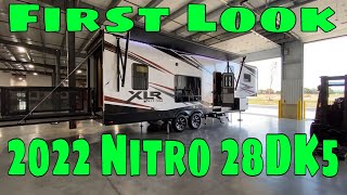 First look at the 2022 XLR Nitro 28DK5  fifth wheel toy hauler by Forest River Inc [upl. by Anayd]