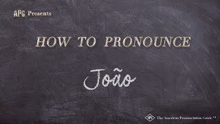 How to Pronounce João Real Life Examples [upl. by Lonnie]