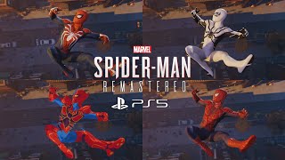 Peter Crafts the Advanced Suit Cutscene With Every Suit  Marvels SpiderMan Remastered PS5 [upl. by Aro121]