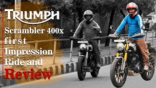 Triumph Scrambler 400 X first Impression Ride and Review  Watch before you buy sjbro27 [upl. by Ahsitel288]