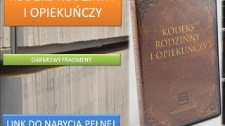 KODEKS RODZINNY I OPIEKUŃCZY MP3  DO SŁUCHANIA  KRIO  Audiobook [upl. by Kallista]