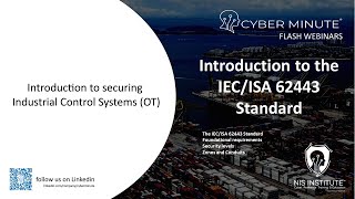 CyberMinute Introduction to IEC ISA 62443 Standard Security Levels and Foundational Requirements [upl. by Leduar704]