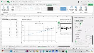 Calculate Rsquared with Excel [upl. by Atlante]