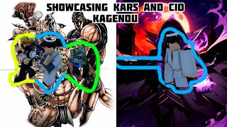 KARS amp CID KAGENOU SHOWCASE  Roblox  Showcases [upl. by Kitrak113]