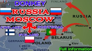 Russia to europe donkey  belarus to poland donkey  europe donkey 2023  russia to belarus donkey [upl. by Colston]