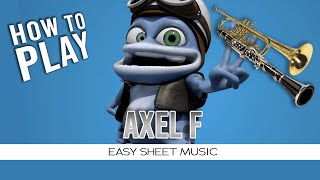 Clarinet Trumpet quotAxel Fquot EASY Sheet Music [upl. by Lirret]