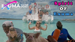 Island Hopping Swimming Pigs and Feeding Iguanas Exuma Water Sports Leaf Cay Exuma Bahamas [upl. by Oscar337]