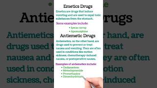 Emetics and Antiemetic Drugs Uses  medicine pharmacy [upl. by Burrow]