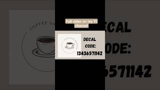 Cafe and bakery decal codes roblox robloxbloxburg decals [upl. by Lian]