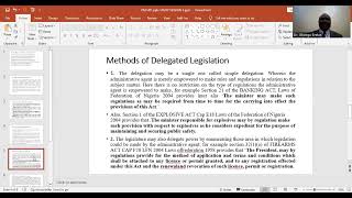 PAD 421 DELEGATED LEGISLATION [upl. by Odrick423]