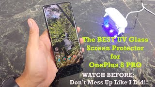 OnePlus 8 Pro UV Tempered Glass Install  Best Screen Protector [upl. by Francene]