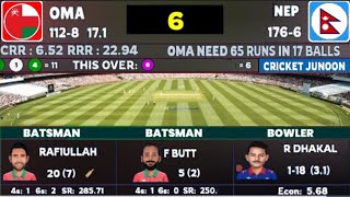 NEPAL VS OMAN 2ND T20 MATCH LIVE T20 TRINATION SERIES MATCH  OMAN vs NEPAL LIVE 2024 T20 [upl. by Anyer641]