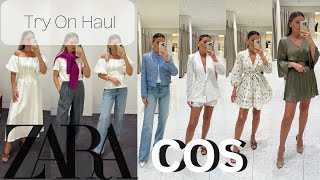 Biggest ZARA and COS   TRY on Haul   Styling ideas full outfits [upl. by Si]