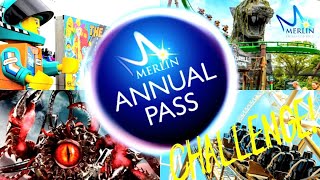 4 THEMEPARKS in 1 DAY  Merlin pass challenge [upl. by Nirrad588]