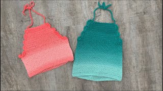 Crochet Crop Top Tutorial [upl. by Milks]