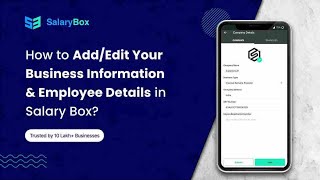 How to AddEdit Your Business Information and Employee Details in SalaryBox English [upl. by Stortz852]