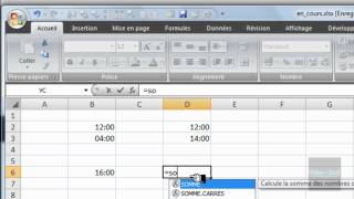 Excel 2007  Annonce rubrique quotGraphiques Excelquot  Calcul dheures supérieures à 24h00 [upl. by Hitoshi]