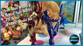 Iron Man MK85 amp Rescue Suit MK49 19 Scale Plastic Model Kit by Morstorm amp EModel [upl. by Streeter]