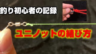 【釣り結び方】ユニノットでラインとサルカンを結んでみた。初心者でも簡単。 [upl. by Aznerol]