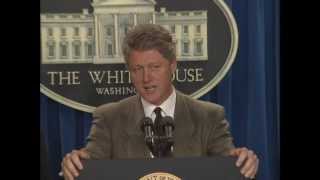 Pres Clintons Remarks Regarding the 19941995 MLB Strike [upl. by Auqenet]