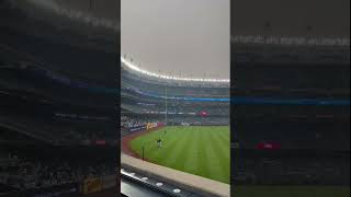 Canada wildfires create smoke clouds and haze over Yankees Stadium [upl. by Rednaeel]