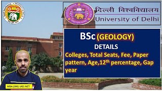 DU BSc Geology course details I DU BSc Geology I BSc Geology I Geology I Du cuet Ug [upl. by Isaiah30]