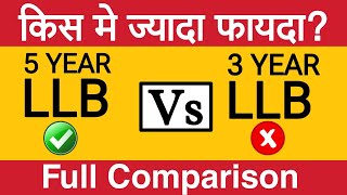 5 Year LLB Vs 3 Year LLB Which is Best in 2024  Law Career Guidance in Hindi  By Sunil Adhikari [upl. by Zap]