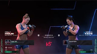 HOLLY HOLM KNOCKED OUT BY MIESHA TATES TKO UFC  CHAMPIONSHIP  MAIN EVENT  PS5  GAMEPLAY [upl. by Airad]