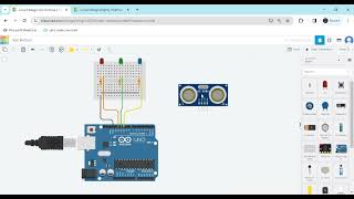 How to make Distance Indicator Arduino Tinkercad [upl. by Estella]