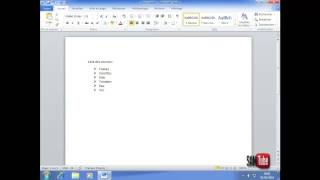 apprendre Word 2O1O  17 Insérer des puces [upl. by Victorie]