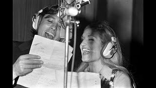 Alain Delon Dalida 1972 Recording The Hit Song Paroles Paroles [upl. by Chemush]