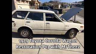 1979 Toyota Corolla Wagon Restoration Pt3 With MrTheez [upl. by Ehrsam427]