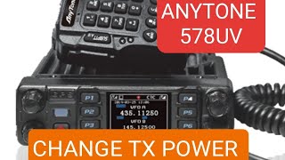 ANYTONE 578UV Pro III Change TX Power [upl. by Norrehc438]