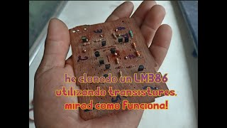 test de funcionamiento de un clon LM386 utilizando transistores  un LM386 transistorizado [upl. by Malvia]