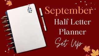 IM READY FOR THE FALL VIBES September Half Letter Planner Set Up featuring Janes Agenda [upl. by Card]