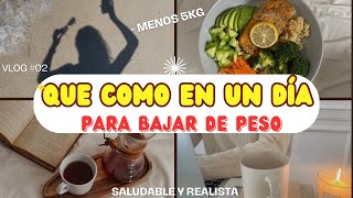 Lo Que Como en un Día Para Bajar de Peso  Rutina  Recetas Saludables [upl. by Aitas614]